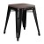 Flash Furniture ET-BT3503-18-BLK-WD-GG 18" Stackable Backless Black Metal Indoor Table Height Dining Stool with Wooden Seat, Set of 4 addl-8