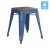 Flash Furniture ET-BT3503-18-BL-WD-GG 18" Stackable Backless Royal Blue Metal Indoor Dining Stool with Wooden Seat--Set of 4 addl-2