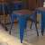 Flash Furniture ET-BT3503-18-BL-WD-GG 18" Stackable Backless Royal Blue Metal Indoor Dining Stool with Wooden Seat--Set of 4 addl-6