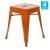 Flash Furniture ET-BT3503-18-ORG-GG 18" Stackable Backless Metal Indoor Table Height Stool, Orange - Set of 4 addl-2