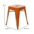 Flash Furniture ET-BT3503-18-ORG-GG 18" Stackable Backless Metal Indoor Table Height Stool, Orange - Set of 4 addl-5