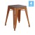 Flash Furniture ET-BT3503-18-ORG-WD-GG 18" Stackable Backless Orange Metal Indoor Dining Stool with Wooden Seat- - Set of 4 addl-2