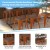 Flash Furniture ET-BT3503-18-ORG-WD-GG 18" Stackable Backless Orange Metal Indoor Dining Stool with Wooden Seat- - Set of 4 addl-4