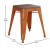 Flash Furniture ET-BT3503-18-ORG-WD-GG 18" Stackable Backless Orange Metal Indoor Dining Stool with Wooden Seat- - Set of 4 addl-5