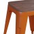 Flash Furniture ET-BT3503-18-ORG-WD-GG 18" Stackable Backless Orange Metal Indoor Dining Stool with Wooden Seat- - Set of 4 addl-7