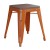Flash Furniture ET-BT3503-18-ORG-WD-GG 18" Stackable Backless Orange Metal Indoor Dining Stool with Wooden Seat- - Set of 4 addl-8