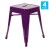 Flash Furniture ET-BT3503-18-PR-GG 18" Stackable Backless Metal Indoor Table Height Stool, Purple - Set of 4 addl-2