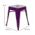 Flash Furniture ET-BT3503-18-PR-GG 18" Stackable Backless Metal Indoor Table Height Stool, Purple - Set of 4 addl-5