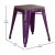 Flash Furniture ET-BT3503-18-PR-WD-GG 18" Stackable Backless Purple Metal Indoor Dining Stool with Wooden Seat - Set of 4 addl-5