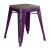 Flash Furniture ET-BT3503-18-PR-WD-GG 18" Stackable Backless Purple Metal Indoor Dining Stool with Wooden Seat - Set of 4 addl-8