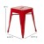 Flash Furniture ET-BT3503-18-RED-GG 18" Stackable Backless Metal Indoor Table Height Stool, Red - Set of 4 addl-5