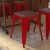 Flash Furniture ET-BT3503-18-RED-WD-GG 18" Stackable Backless Red Metal Indoor Dining Stool with Wooden Seat- - Set of 4 addl-6