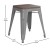 Flash Furniture ET-BT3503-18-SIL-WD-GG 18" Stackable Backless Silver Metal Indoor Dining Stool with Wooden Seat- - Set of 4 addl-5