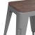 Flash Furniture ET-BT3503-18-SIL-WD-GG 18" Stackable Backless Silver Metal Indoor Dining Stool with Wooden Seat- - Set of 4 addl-7
