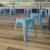 Flash Furniture ET-BT3503-18-TL-GG 18" Stackable Backless Metal Indoor Table Height Stool, Teal - Set of 4 addl-1