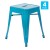 Flash Furniture ET-BT3503-18-TL-GG 18" Stackable Backless Metal Indoor Table Height Stool, Teal - Set of 4 addl-2
