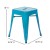 Flash Furniture ET-BT3503-18-TL-GG 18" Stackable Backless Metal Indoor Table Height Stool, Teal - Set of 4 addl-5