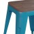 Flash Furniture ET-BT3503-18-TL-WD-GG 18" Stackable Backless Teal Metal Indoor Dining Stool with Wooden Seat - Set of 4 addl-7