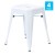 Flash Furniture ET-BT3503-18-WH-GG 18" Stackable Backless Metal Indoor Table Height Stool, White - Set of 4 addl-2