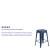 Flash Furniture ET-BT3503-24-AB-GG 24" Backless Distressed Antique Blue Metal Indoor/Outdoor Counter Height Stool addl-3