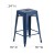 Flash Furniture ET-BT3503-24-AB-GG 24" Backless Distressed Antique Blue Metal Indoor/Outdoor Counter Height Stool addl-5