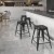 Flash Furniture ET-BT3503-24-BK-GG 24" Backless Distressed Black Metal Indoor/Outdoor Counter Height Stool addl-1