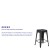 Flash Furniture ET-BT3503-24-BK-GG 24" Backless Distressed Black Metal Indoor/Outdoor Counter Height Stool addl-3