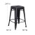 Flash Furniture ET-BT3503-24-BK-GG 24" Backless Distressed Black Metal Indoor/Outdoor Counter Height Stool addl-5