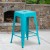Flash Furniture ET-BT3503-24-CB-GG 24" Backless Crystal Teal-Blue Indoor/Outdoor Counter Height Stool addl-1