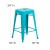 Flash Furniture ET-BT3503-24-CB-GG 24" Backless Crystal Teal-Blue Indoor/Outdoor Counter Height Stool addl-5