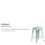 Flash Furniture ET-BT3503-24-DB-GG 24" Backless Distressed Green-Blue Metal Indoor/Outdoor Counter Height Stool addl-3