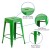 Flash Furniture ET-BT3503-24-GN-GG 24" Backless Distressed Green Metal Indoor/Outdoor Counter Height Stool addl-4