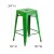 Flash Furniture ET-BT3503-24-GN-GG 24" Backless Distressed Green Metal Indoor/Outdoor Counter Height Stool addl-5
