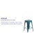 Flash Furniture ET-BT3503-24-KB-GG 24" Backless Distressed Kelly Blue-Teal Metal Indoor/Outdoor Counter Height Stool addl-3