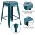 Flash Furniture ET-BT3503-24-KB-GG 24" Backless Distressed Kelly Blue-Teal Metal Indoor/Outdoor Counter Height Stool addl-4