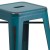 Flash Furniture ET-BT3503-24-KB-GG 24" Backless Distressed Kelly Blue-Teal Metal Indoor/Outdoor Counter Height Stool addl-6