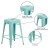 Flash Furniture ET-BT3503-24-MINT-GG 24" Backless Mint Green Indoor/Outdoor Counter Height Stool addl-4