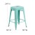 Flash Furniture ET-BT3503-24-MINT-GG 24" Backless Mint Green Indoor/Outdoor Counter Height Stool addl-5