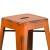 Flash Furniture ET-BT3503-24-OR-GG 24" Backless Distressed Orange Metal Indoor/Outdoor Counter Height Stool addl-6