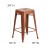Flash Furniture ET-BT3503-24-POC-GG 24" Backless Copper Indoor/Outdoor Counter Height Stool addl-5