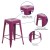 Flash Furniture ET-BT3503-24-PUR-GG 24" Backless Purple Indoor/Outdoor Counter Height Stool addl-4
