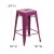 Flash Furniture ET-BT3503-24-PUR-GG 24" Backless Purple Indoor/Outdoor Counter Height Stool addl-5