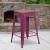 Flash Furniture ET-BT3503-24-PUR-WD-GG 24" Backless Purple Counter Height Stool with Square Wood Seat addl-1