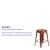 Flash Furniture ET-BT3503-24-RD-GG 24" Backless Distressed Kelly Red Metal Indoor/Outdoor Counter Height Stool addl-3