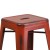 Flash Furniture ET-BT3503-24-RD-GG 24" Backless Distressed Kelly Red Metal Indoor/Outdoor Counter Height Stool addl-7