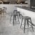 Flash Furniture ET-BT3503-24-SIL-GG 24" Backless Distressed Silver Gray Metal Indoor/Outdoor Counter Height Stool addl-1