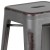 Flash Furniture ET-BT3503-24-SIL-GG 24" Backless Distressed Silver Gray Metal Indoor/Outdoor Counter Height Stool addl-5