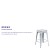 Flash Furniture ET-BT3503-24-WH-GG 24" Backless Distressed White Metal Indoor/Outdoor Counter Height Stool addl-3