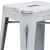 Flash Furniture ET-BT3503-24-WH-GG 24" Backless Distressed White Metal Indoor/Outdoor Counter Height Stool addl-7