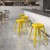 Flash Furniture ET-BT3503-24-YL-GG 24" Backless Distressed Yellow Metal Indoor/Outdoor Counter Height Stool addl-1